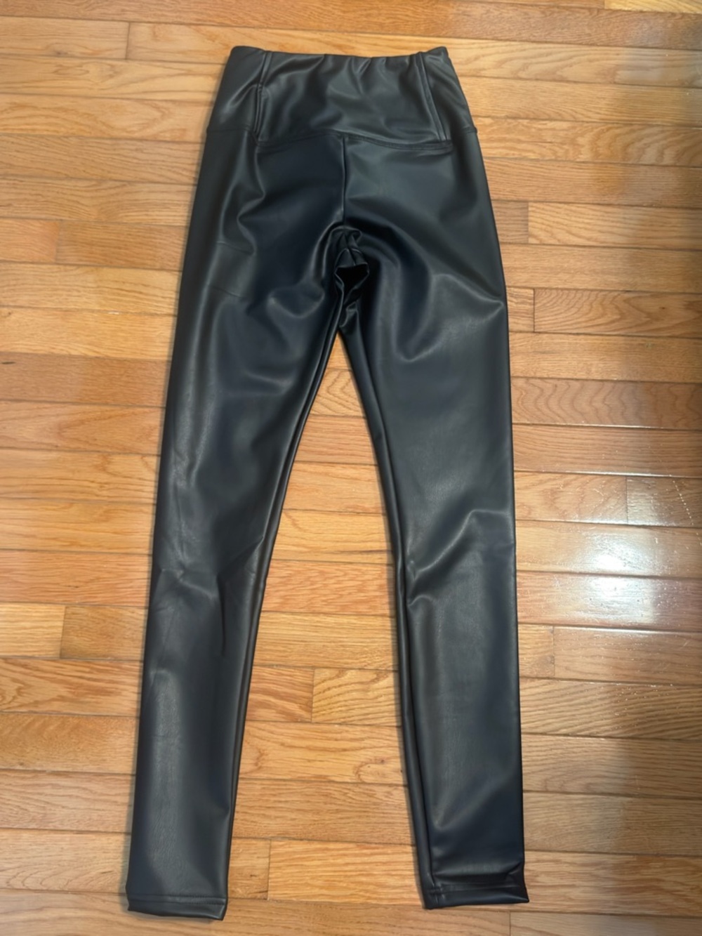Noir High-Waist Faux Leather Leggings - Black